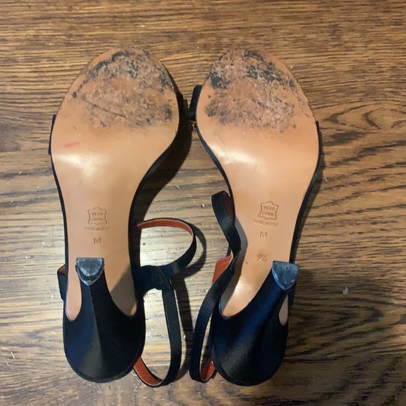 YSL Black Ankle Strap Stiletto Sandal - Picture 8 of 10